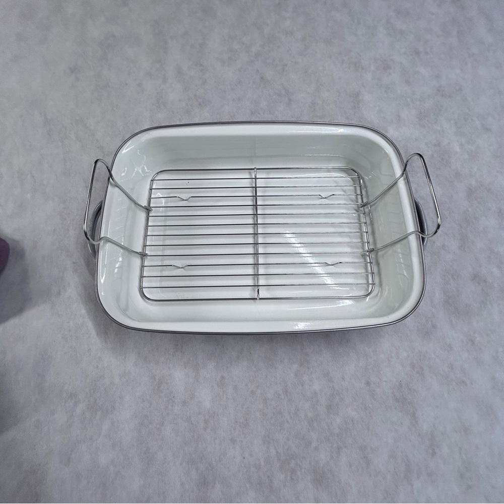 PIONEER White‎ and Silver Bakeware Set Roaster